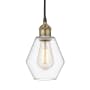 Innovations Lighting Cindyrella 6" Wide Mini Pendant Black Antique Brass / Clear