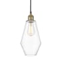 Innovations Lighting Cindyrella 7" Wide Mini Pendant Black Antique Brass / Clear