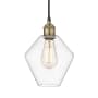 Innovations Lighting Cindyrella 8" Wide Mini Pendant Black Antique Brass / Clear