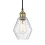 Innovations Lighting Cindyrella 6" Wide Mini Pendant Black Antique Brass / Seedy