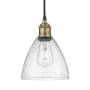 Innovations Lighting Edison Dome 8" Wide Mini Pendant Black Antique Brass / Seedy