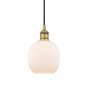 Innovations Lighting Belfast 6" Wide Mini Pendant Brushed Brass / Matte White