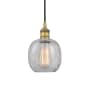 Innovations Lighting Belfast 6" Wide Mini Pendant Brushed Brass / Clear Crackle