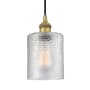 Innovations Lighting Cobbleskill 5" Wide Mini Pendant Brushed Brass / Clear