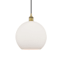 Innovations Lighting Athens 12" Wide Pendant Brushed Brass / Matte White
