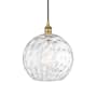 Innovations Lighting Athens 12" Wide Pendant Brushed Brass / Clear Water Glass