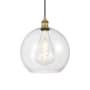 Innovations Lighting Athens 12" Wide Pendant Brushed Brass / Clear