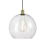 Innovations Lighting Athens 14" Wide Pendant Brushed Brass / Clear
