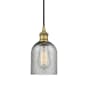 Innovations Lighting Caledonia 5" Wide Mini Pendant Brushed Brass / Charcoal