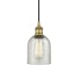 Innovations Lighting Caledonia 5" Wide Mini Pendant Brushed Brass / Mica