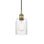 Innovations Lighting Hadley 5" Wide Mini Pendant Brushed Brass / Clear