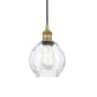 Innovations Lighting Waverly 6" Wide Mini Pendant Brushed Brass / Clear