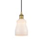 Innovations Lighting Ellery 5" Wide Mini Pendant Brushed Brass / White