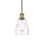 Innovations Lighting Ellery 5" Wide Mini Pendant Brushed Brass / Seedy