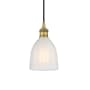 Innovations Lighting Brookfield 6" Wide Mini Pendant Brushed Brass / White