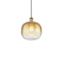 Innovations Lighting Brookhaven Sphere 11" Wide Mini Pendant Brushed Brass / Amber