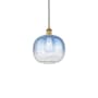 Innovations Lighting Brookhaven Sphere 11" Wide Mini Pendant Brushed Brass / Sapphire Blue