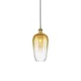 Innovations Lighting Brookhaven Flute 7" Wide Mini Pendant Brushed Brass / Amber