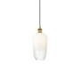 Innovations Lighting Brookhaven Flute 7" Wide Mini Pendant Brushed Brass / Opal