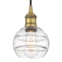 Innovations Lighting Rochester 6" Wide Cord-Hung Mini Pendant Brushed Brass / Clear