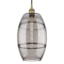 Innovations Lighting Vaz 10" Wide Cord-Hung Mini Pendant Brushed Brass / Light Smoke