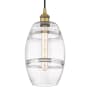 Innovations Lighting Vaz 8" Wide Cord-Hung Mini Pendant Brushed Brass / Clear