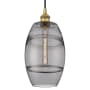Innovations Lighting Vaz 8" Wide Cord-Hung Mini Pendant Brushed Brass / Light Smoke