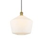 Innovations Lighting Cindyrella 12" Wide Pendant Brushed Brass / Cased Matte White