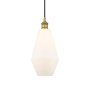 Innovations Lighting Cindyrella 7" Wide Mini Pendant Brushed Brass / Cased Matte White