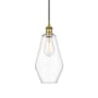 Innovations Lighting Cindyrella 7" Wide Mini Pendant Brushed Brass / Clear