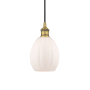 Innovations Lighting Eaton 6" Wide Mini Pendant Brushed Brass / Matte White