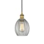 Innovations Lighting Eaton 6" Wide Mini Pendant Brushed Brass / Clear