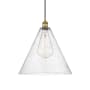 Innovations Lighting Edison Cone 16" Wide Pendant Brushed Brass / Seedy