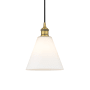 Innovations Lighting Edison 8" Wide Mini Pendant Brushed Brass / Matte White