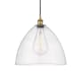 Innovations Lighting Edison Dome 16" Wide Pendant Brushed Brass / Seedy
