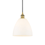 Innovations Lighting Edison 9" Wide Mini Pendant Brushed Brass / Matte White