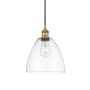 Innovations Lighting Edison 9" Wide Mini Pendant Brushed Brass / Clear
