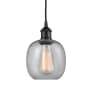 Innovations Lighting Belfast 6" Wide Mini Pendant Matte Black / Seedy