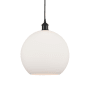 Innovations Lighting Athens 12" Wide Pendant Matte Black / Matte White