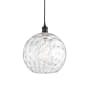 Innovations Lighting Athens 12" Wide Pendant Matte Black / Clear Water Glass
