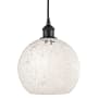 Innovations Lighting White Mouchette 10" Wide Cord-Hung Mini Pendant Matte Black