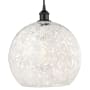 Innovations Lighting White Mouchette 14" Wide Cord-Hung Pendant Matte Black