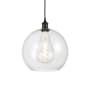Innovations Lighting Athens 12" Wide Pendant Matte Black / Clear