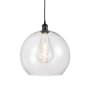 Innovations Lighting Athens 14" Wide Pendant Matte Black / Clear