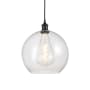 Innovations Lighting Athens 12" Wide Pendant Matte Black / Seedy