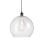Innovations Lighting Athens 14" Wide Pendant Matte Black / Seedy