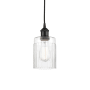Innovations Lighting Hadley 5" Wide Mini Pendant Matte Black / Clear