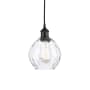 Innovations Lighting Waverly 6" Wide Mini Pendant Matte Black / Clear