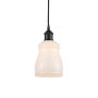 Innovations Lighting Ellery 5" Wide Mini Pendant Matte Black / White