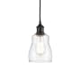 Innovations Lighting Ellery 5" Wide Mini Pendant Matte Black / Clear